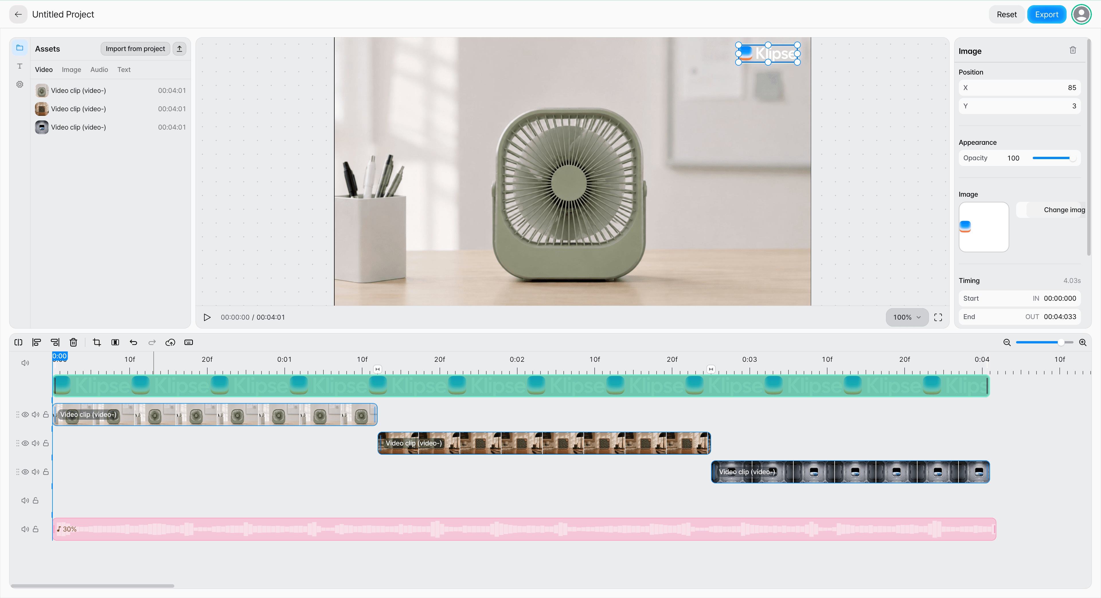A logo image selected in Preview with the Image panel open on the right